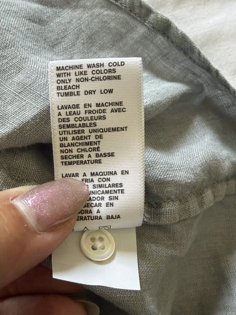 James Perse Women’s Gathered 100% Linen Sleeveless Gray Top Sz 2/ Med NWT - Picture 7 of 9